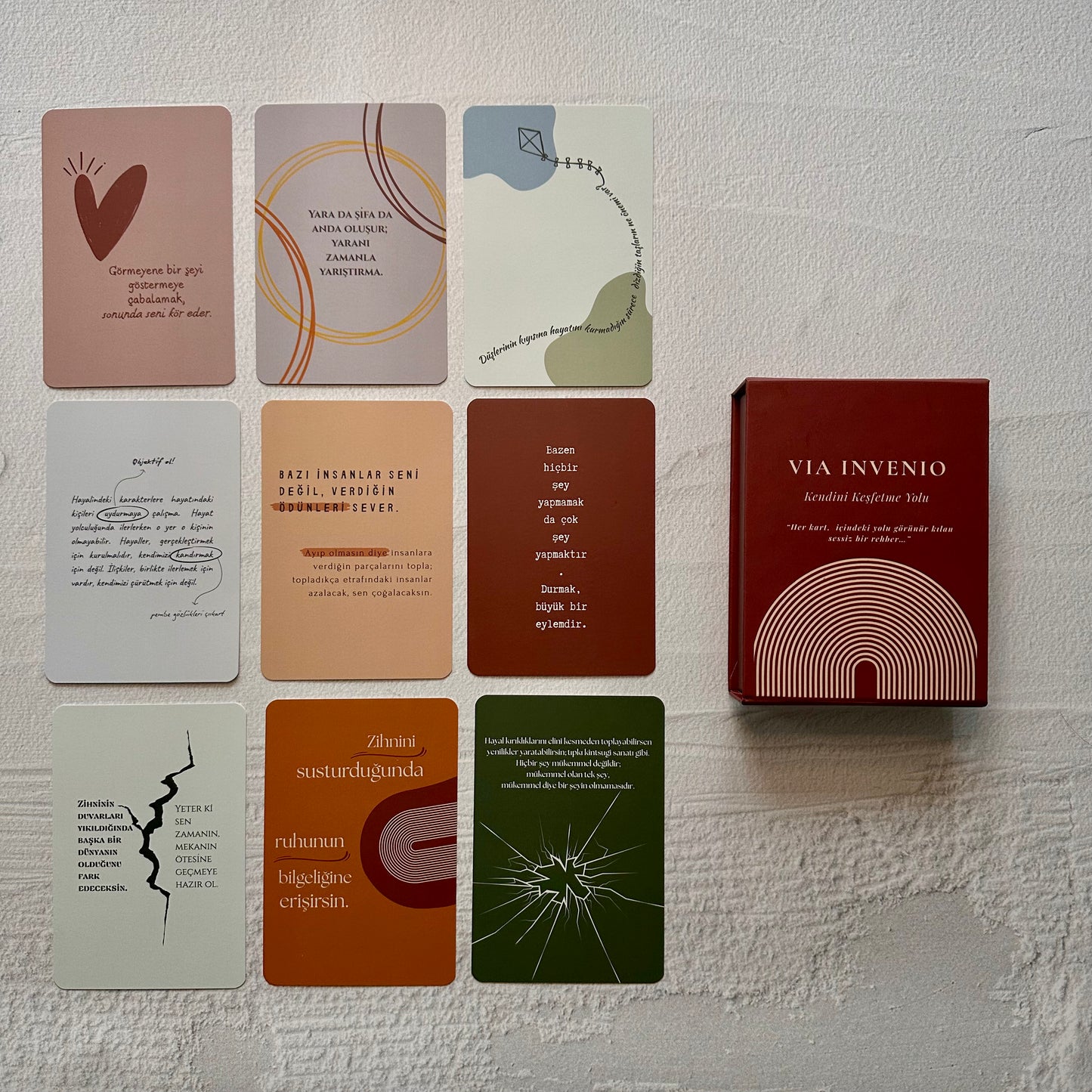 Rüyalarla Kendini Keşfetme Yolculuğu Defteri & VIA INVENIO Kart Destesi Seti